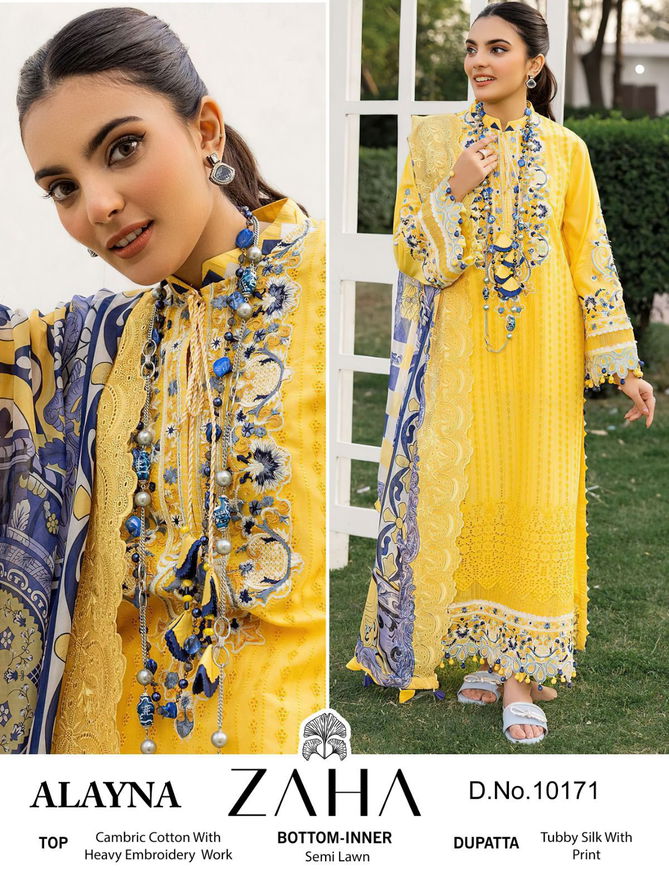 Zaha Alayna 10170 Pakistani Salwar Kameez Catalog
